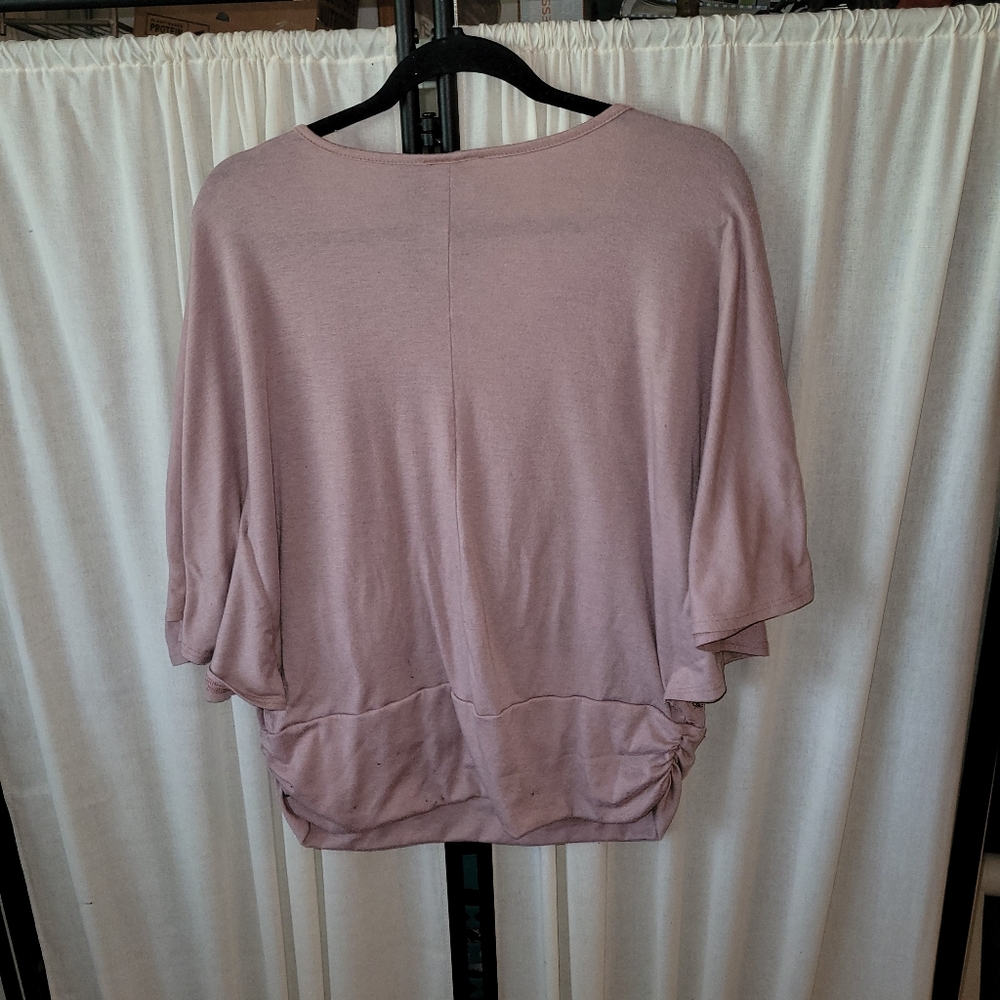 Women's pink and black design shirt/blouse, fair condition - Picture 4 of 7